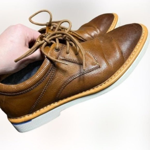 Steve Madden Brown Leather Oxford Dress Shoes Lace Up Mens 7.5 main image 5